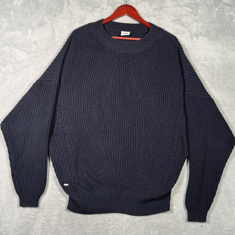 Oxbow Sweater Mens Large Navy Blue Knit Pullover Crewneck French Surfwear‎